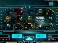 Screenshot fra spilleautomaten Aliens